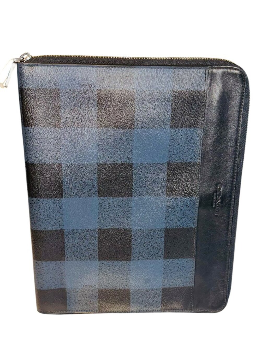 Coach Buffalo Check Print Tech Portfolio Case